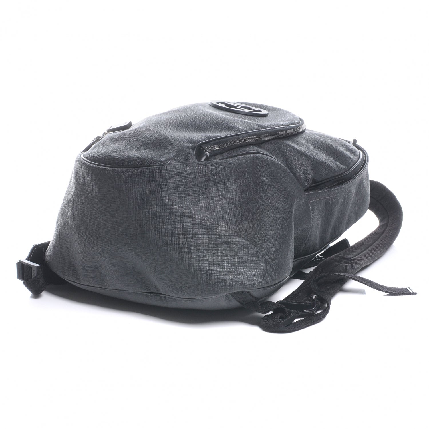 Gucci Coated Canvas Interlocking G Travel Backpack Black 5 of 14