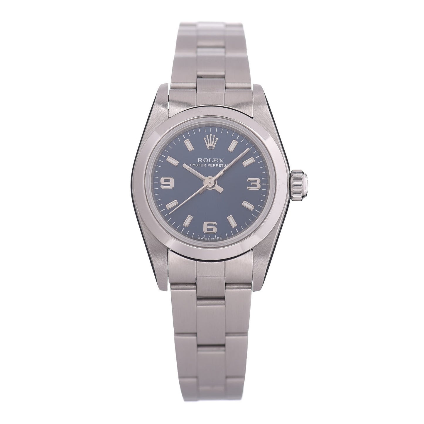 Stainless Steel 24mm Oyster Perpetual Watch Blue 76080