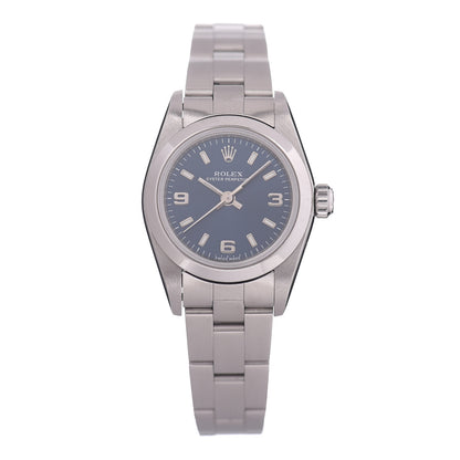 Rolex Stainless Steel 24mm Oyster Perpetual Watch Blue 76080 1 of 4