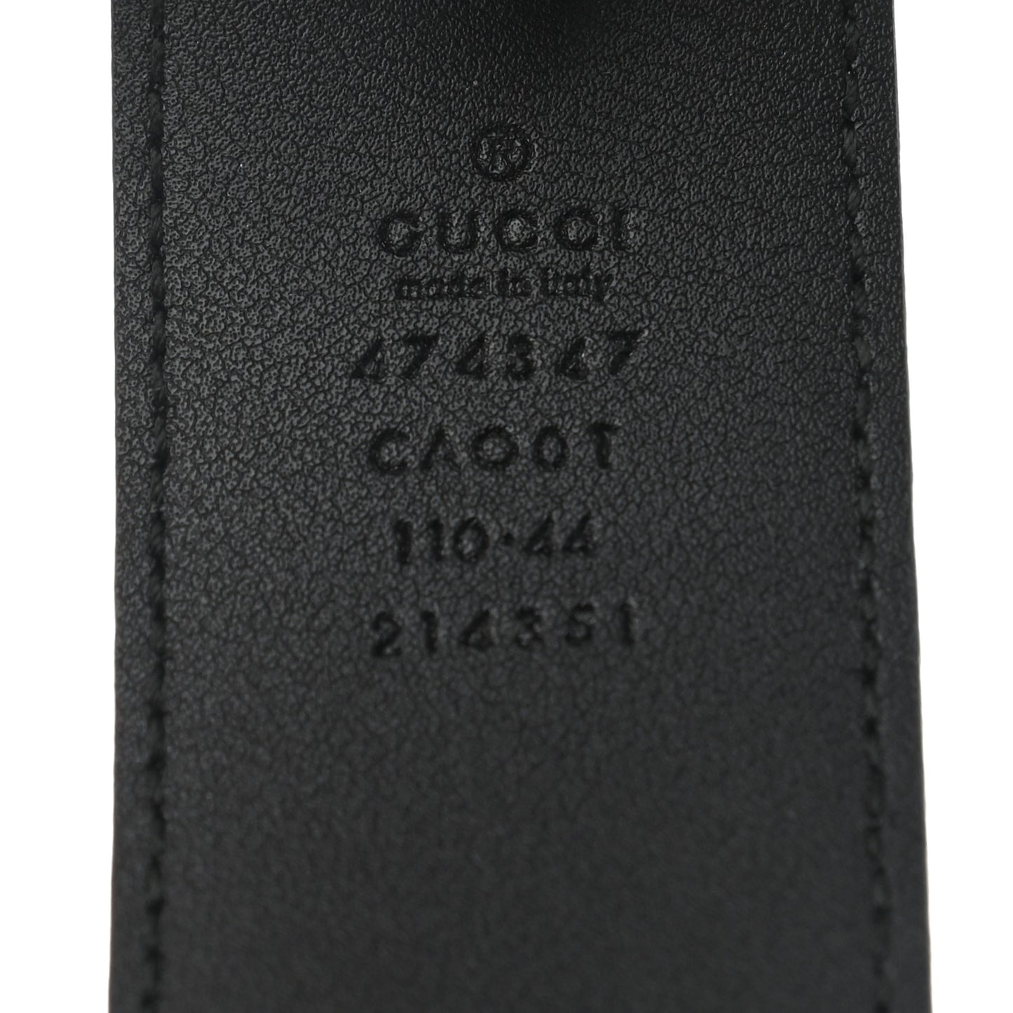 Dollar Calfskin Interlocking G Belt 110 44 Black
