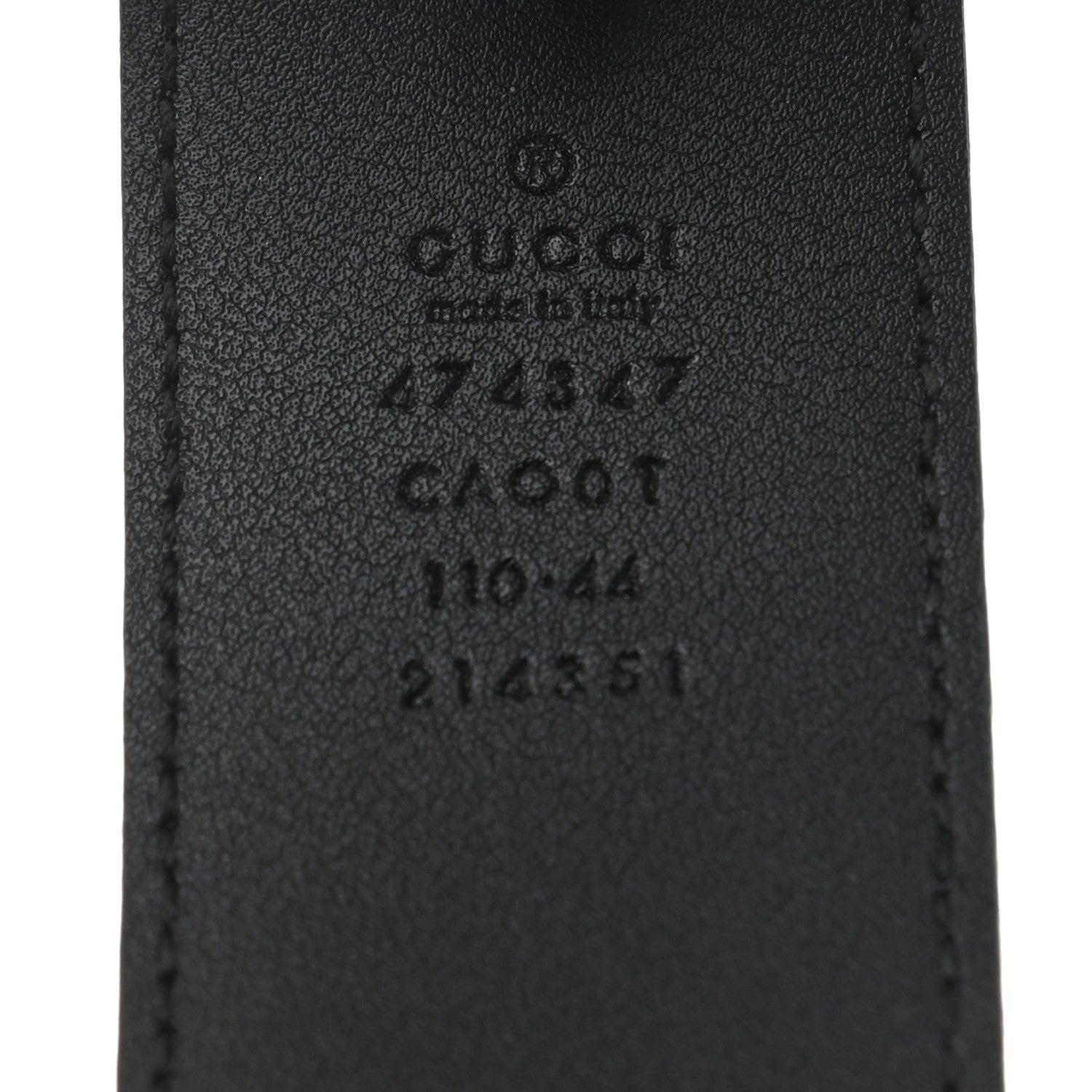 Gucci Dollar Calfskin Interlocking G Belt 110 44 Black 5 of 5