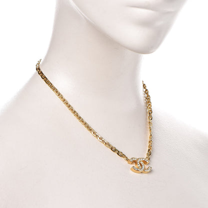 Chanel Crystal CC Necklace Gold 2 of 5