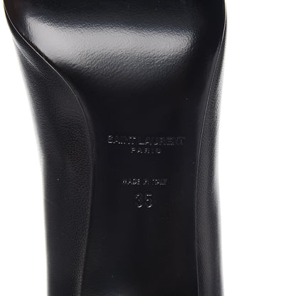 Saint Laurent Calfskin Classic Paris 80 Skinny Pumps 35 Black 6 of 9
