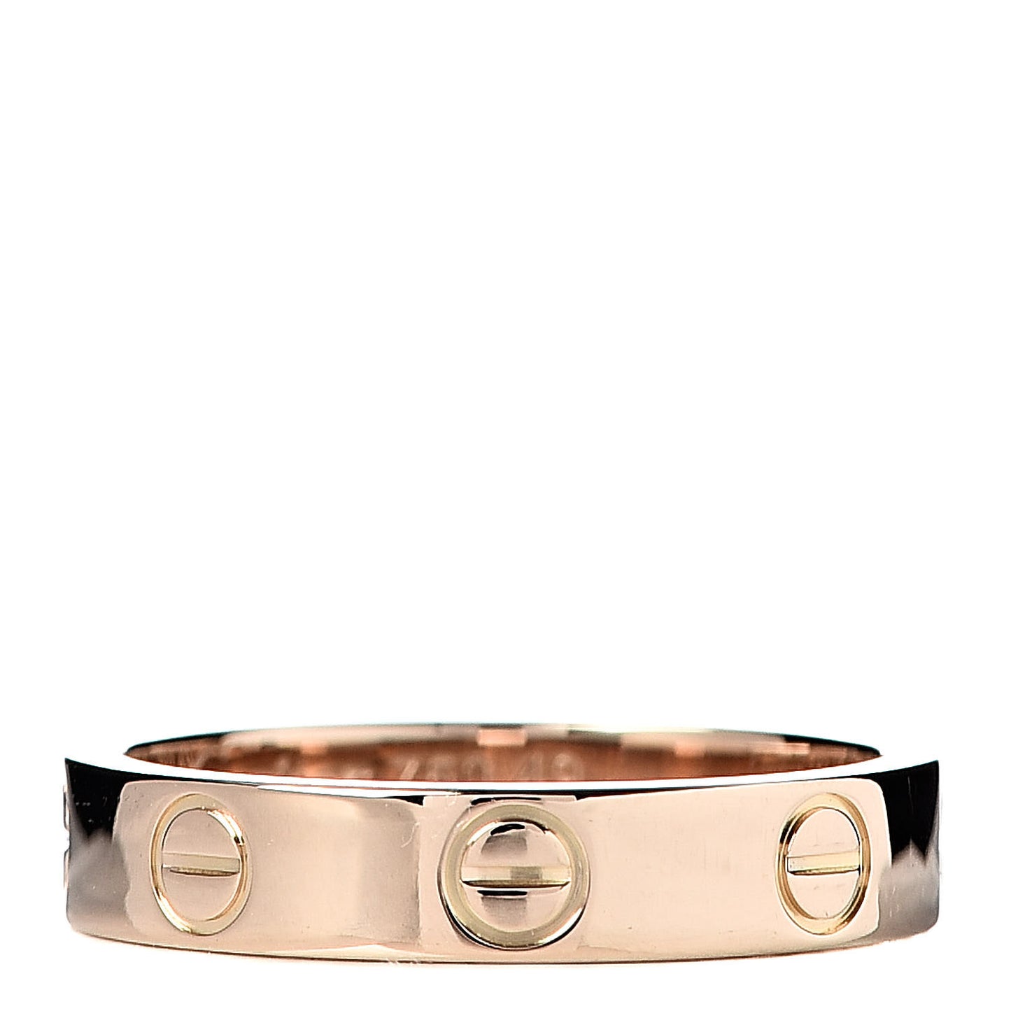 18K Pink Gold 3.5mm LOVE Wedding Band Ring 49 4.75