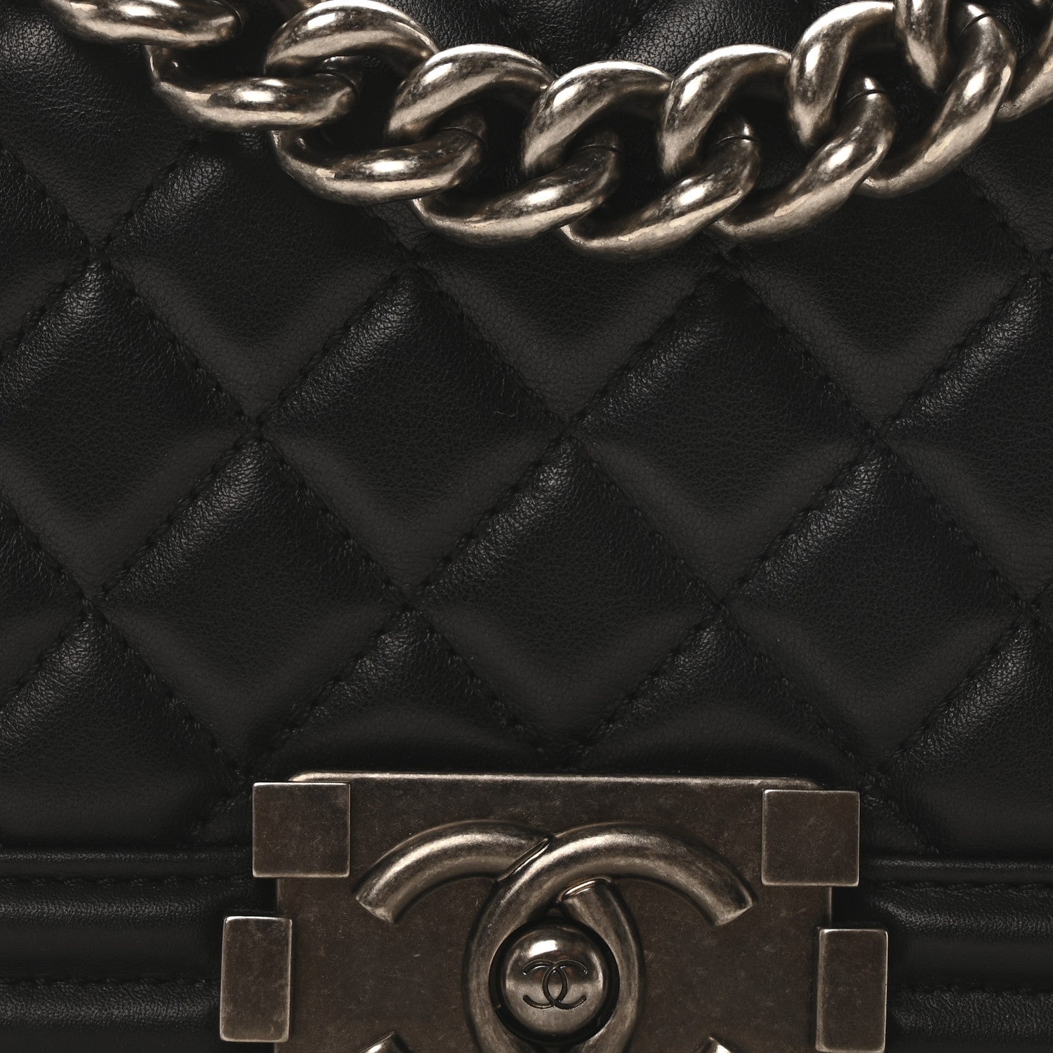 Chanel Lambskin Quilted Small Boy Flap Black 9 of 12