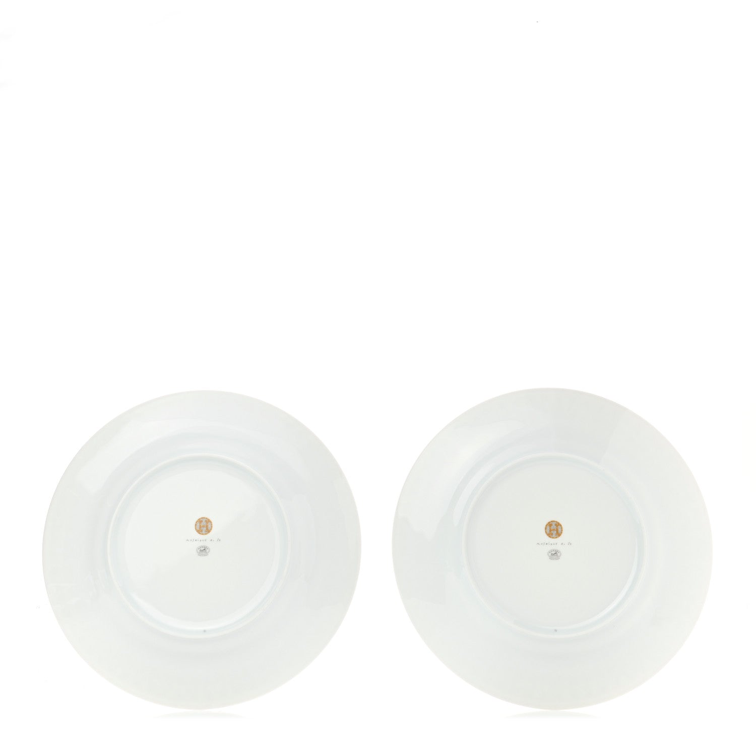 Hermes Porcelain Mosaique Au 24 Gold Dinner Plate Set of 2 3 of 7