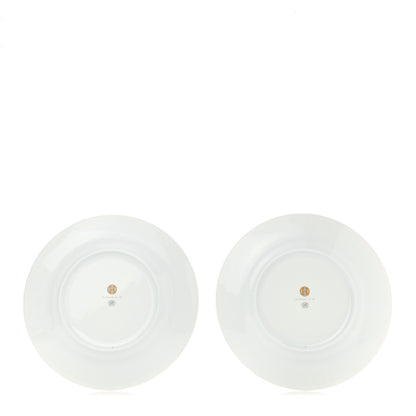Hermes Porcelain Mosaique Au 24 Gold Dinner Plate Set of 2 3 of 7
