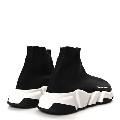 Balenciaga Neoprene Knit Womens Speed Sneakers 39 Black White 4 of 8