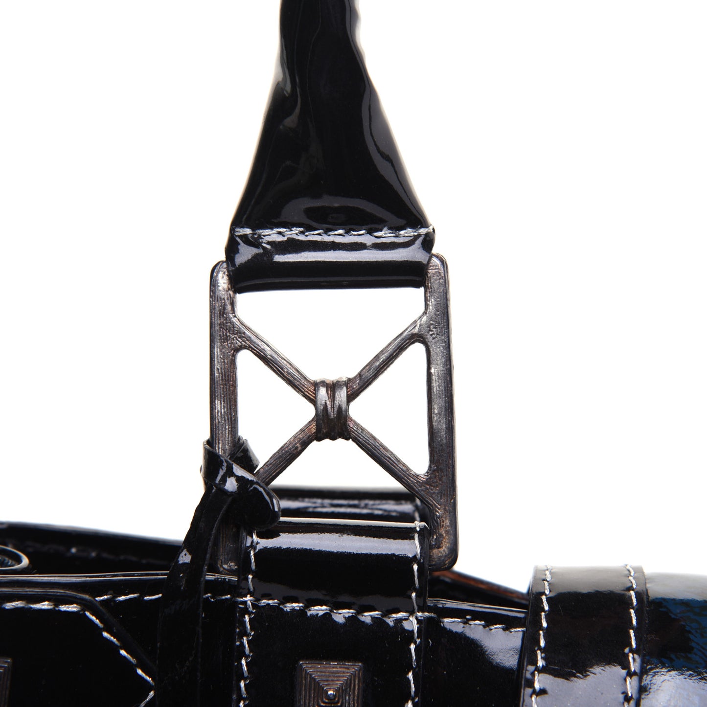 Patent Leopard Ironica Tote Blue