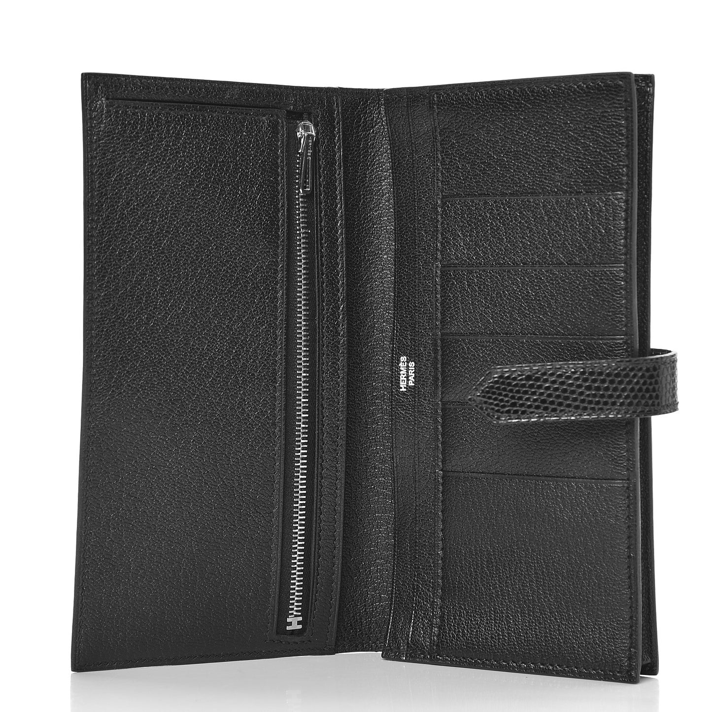 Niloticus Lizard Bearn Wallet Black