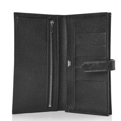 Hermes Niloticus Lizard Bearn Wallet Black 5 of 8