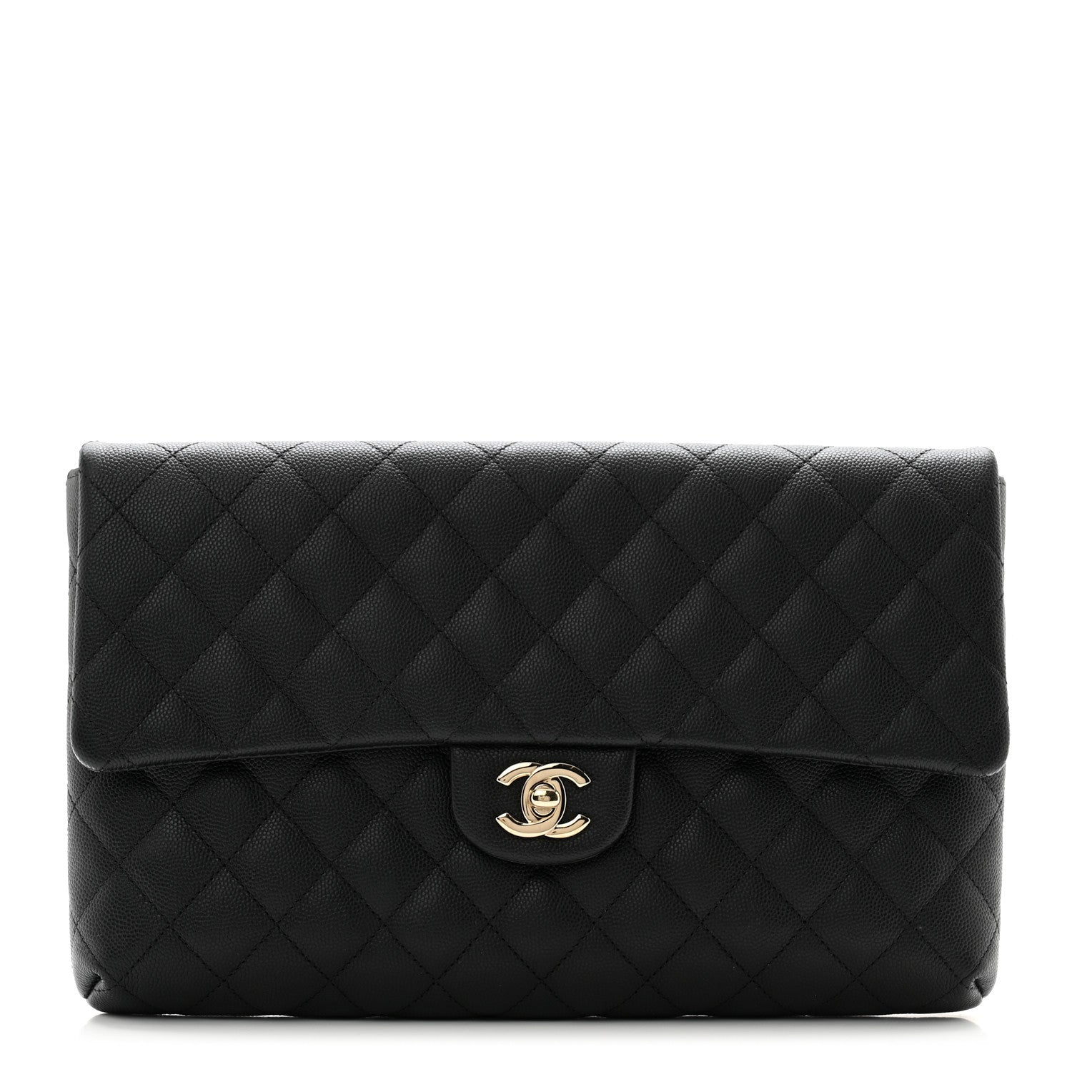 Chanel Caviar Quilted Flap Clutch Black 1 of 9