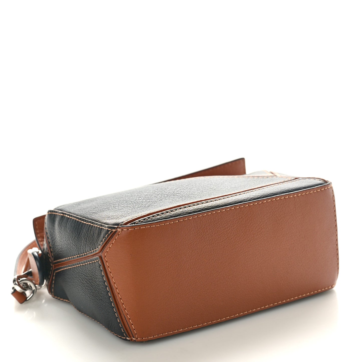 Calfskin Mini Puzzle Bag Tan Black