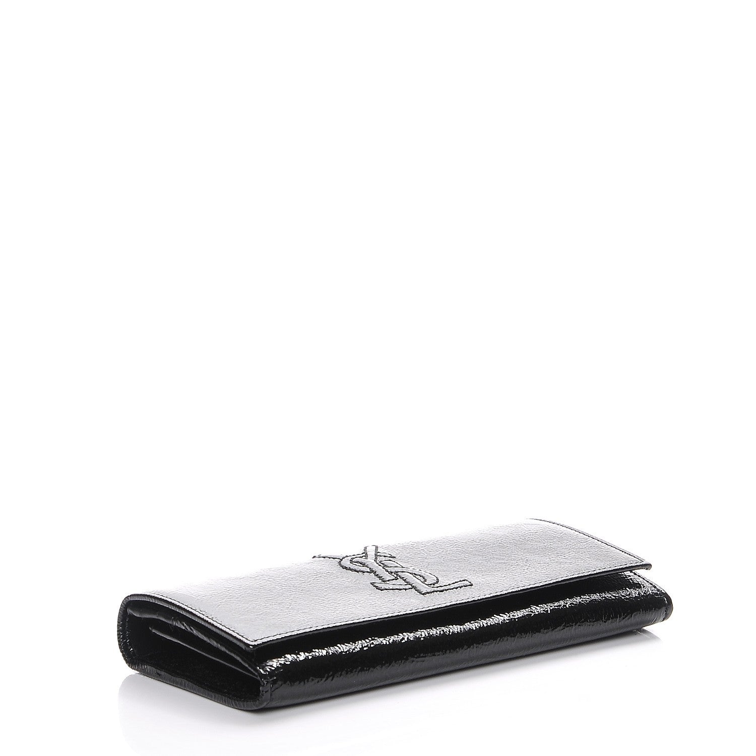 Saint Laurent Textured Patent Belle De Jour Wallet Black 4 of 8
