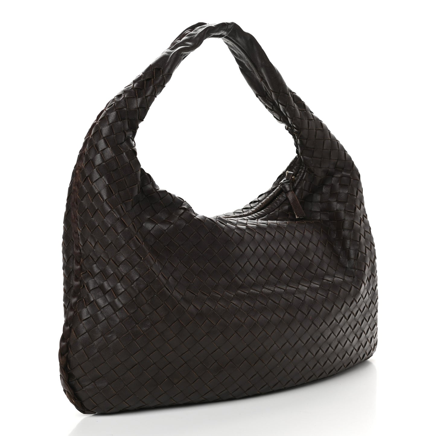 Nappa Intrecciato Medium Veneta Hobo Ebano
