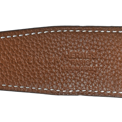 Hermes Box Togo 32mm H Belt 80 Black Gold 3 of 5