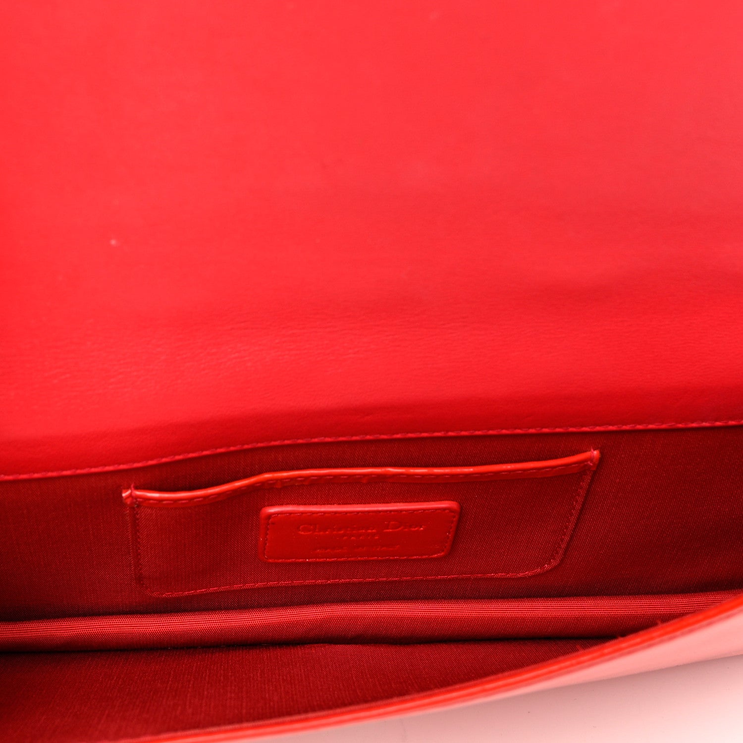 Christian Dior Patent Cannage Lady Dior Convertible Clutch Red 5 of 8
