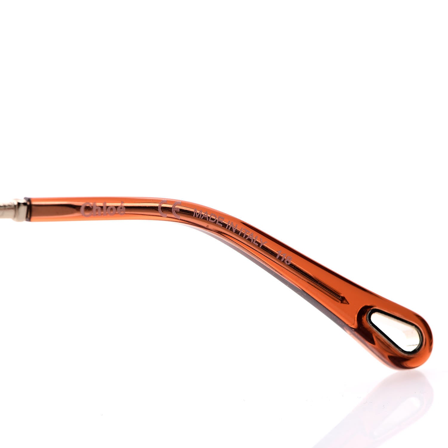 Chloe Oversized Round Carlina Sunglasses CE120S Orange 7 of 7