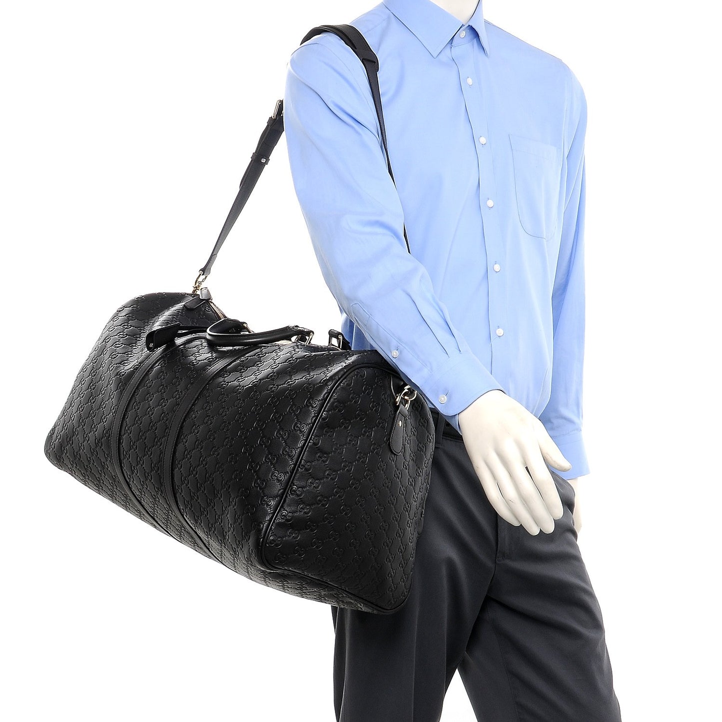 Guccissima Large Carry On Duffle Black