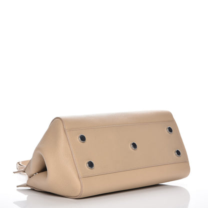 Saint Laurent Grained Calfskin Small Rive Gauche Dark Beige 6 of 9