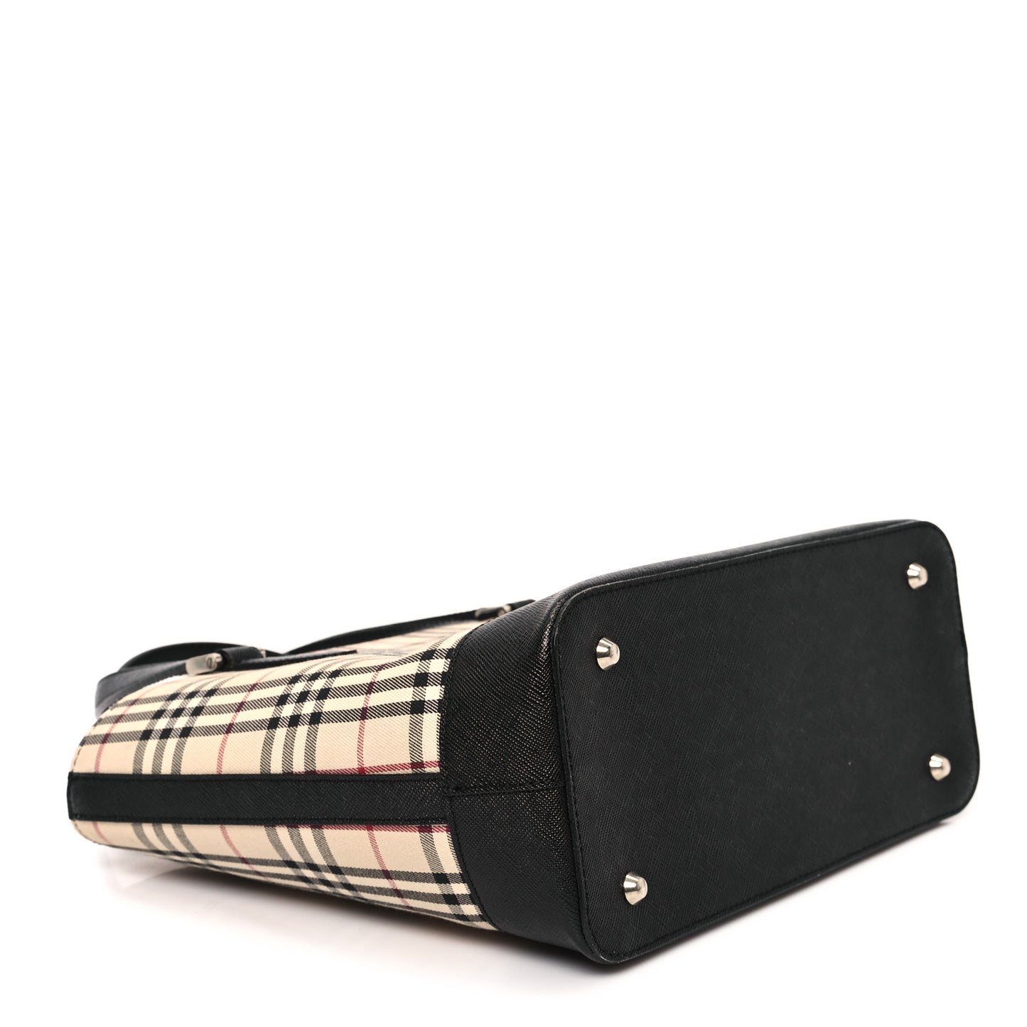 Canvas House Check Small Tote Black
