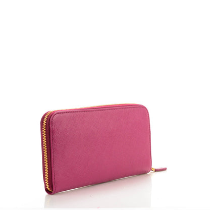 Prada Saffiano Triangle Zip Around Wallet Ametista 3 of 7