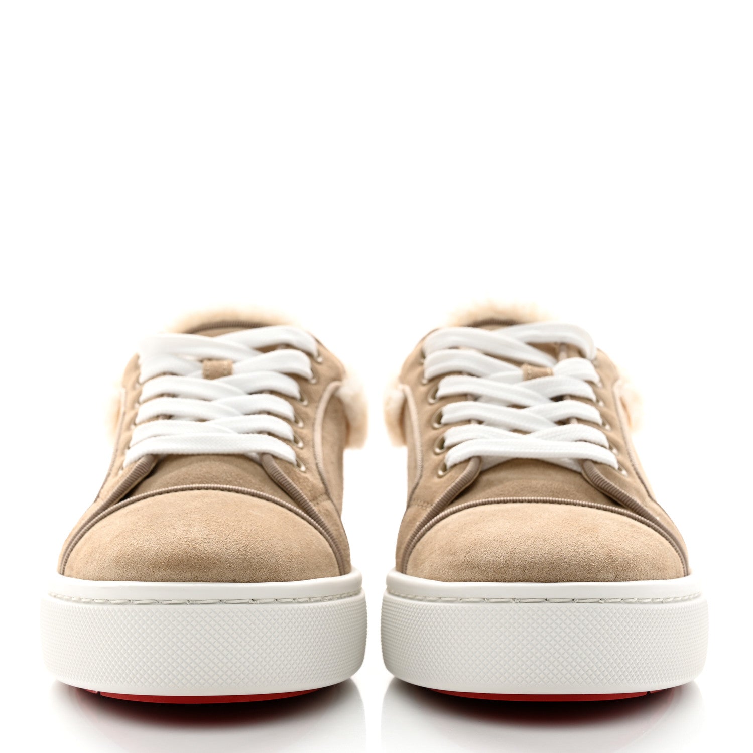 Christian Louboutin Suede Shearling Fun Vierissima Flat Sneakers 37 Atlas 2 of 10
