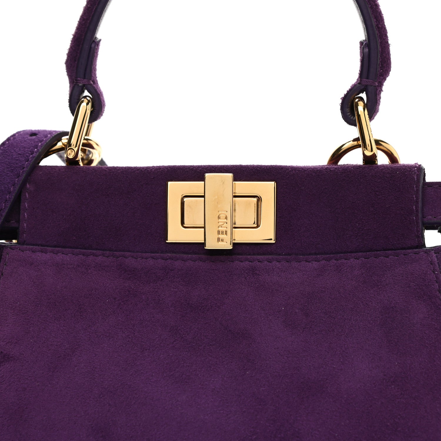 Fendi Chamois XS Peekaboo Iconic Satchel Viola Plus 9 of 11