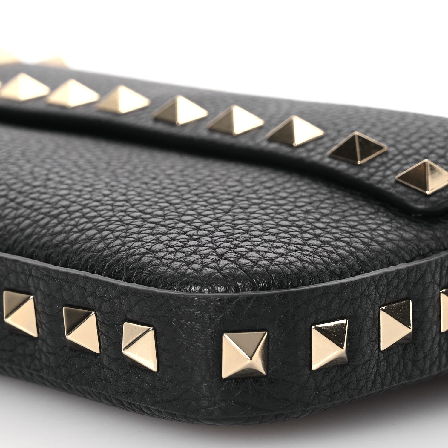 Valentino Garavani Grained Calfskin Rockstud Crossbody Bag Black 9 of 10