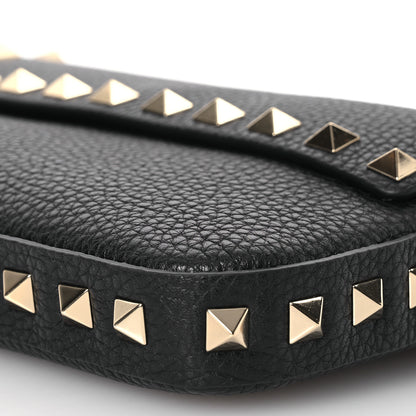Valentino Garavani Grained Calfskin Rockstud Crossbody Bag Black 9 of 10