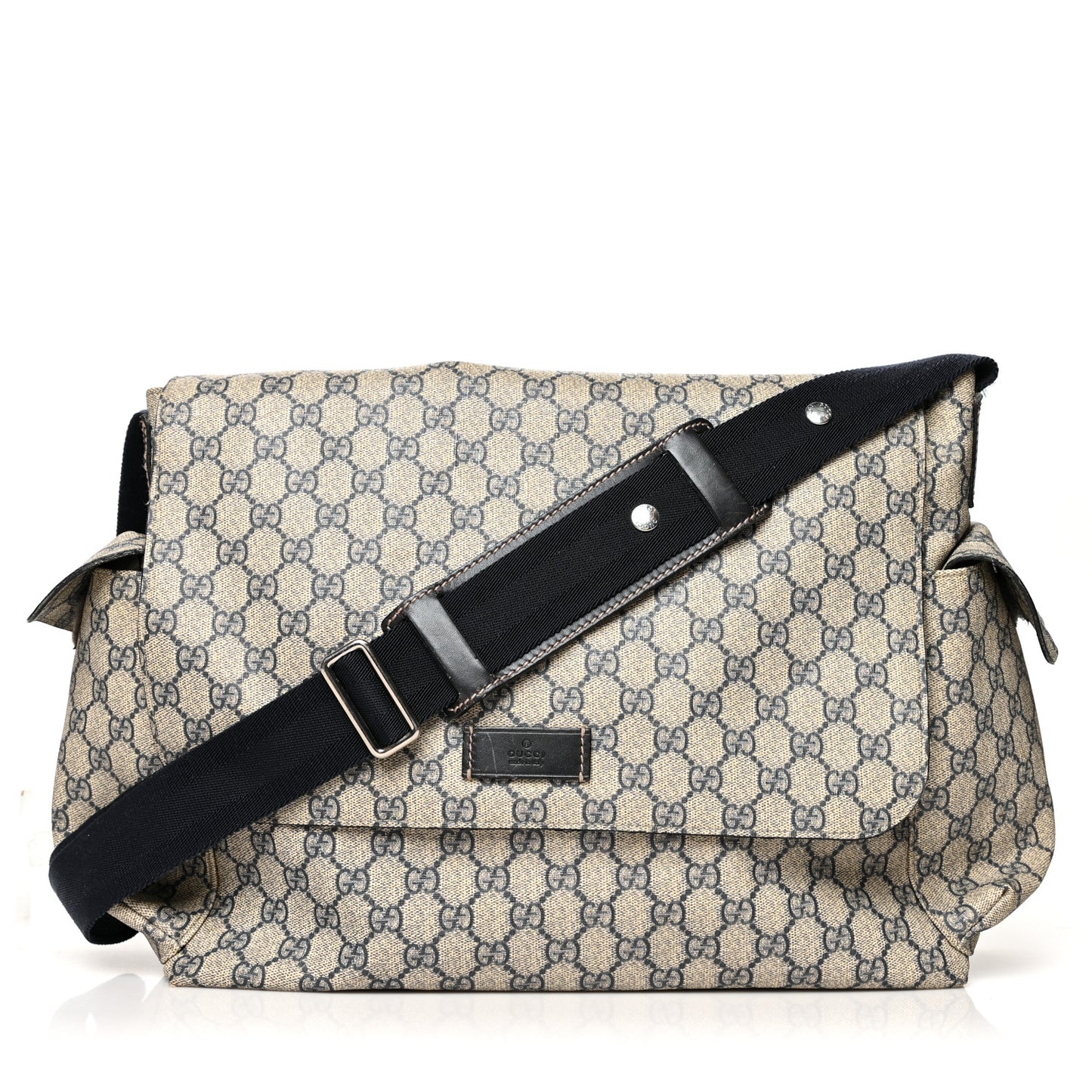 GG Plus Monogram Messenger Diaper Bag Navy