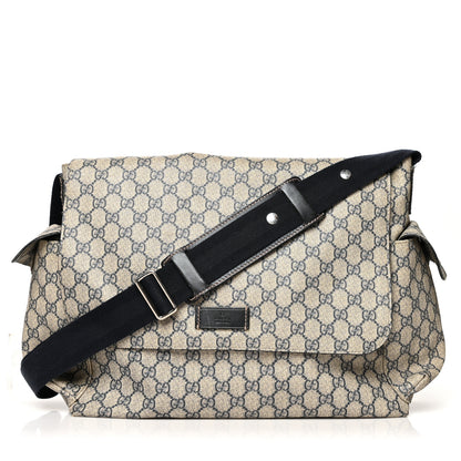Gucci GG Plus Monogram Messenger Diaper Bag Navy 1 of 11