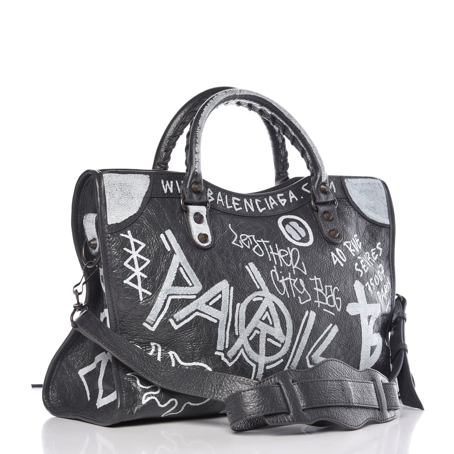 Agneau Arena Graffiti All Over Classic Hardware City Gris Fossile White