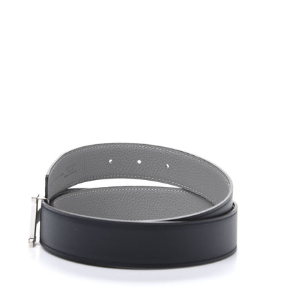 Hermes Swift Togo 32mm H Belt 80 Black Gris Perle 5 of 7