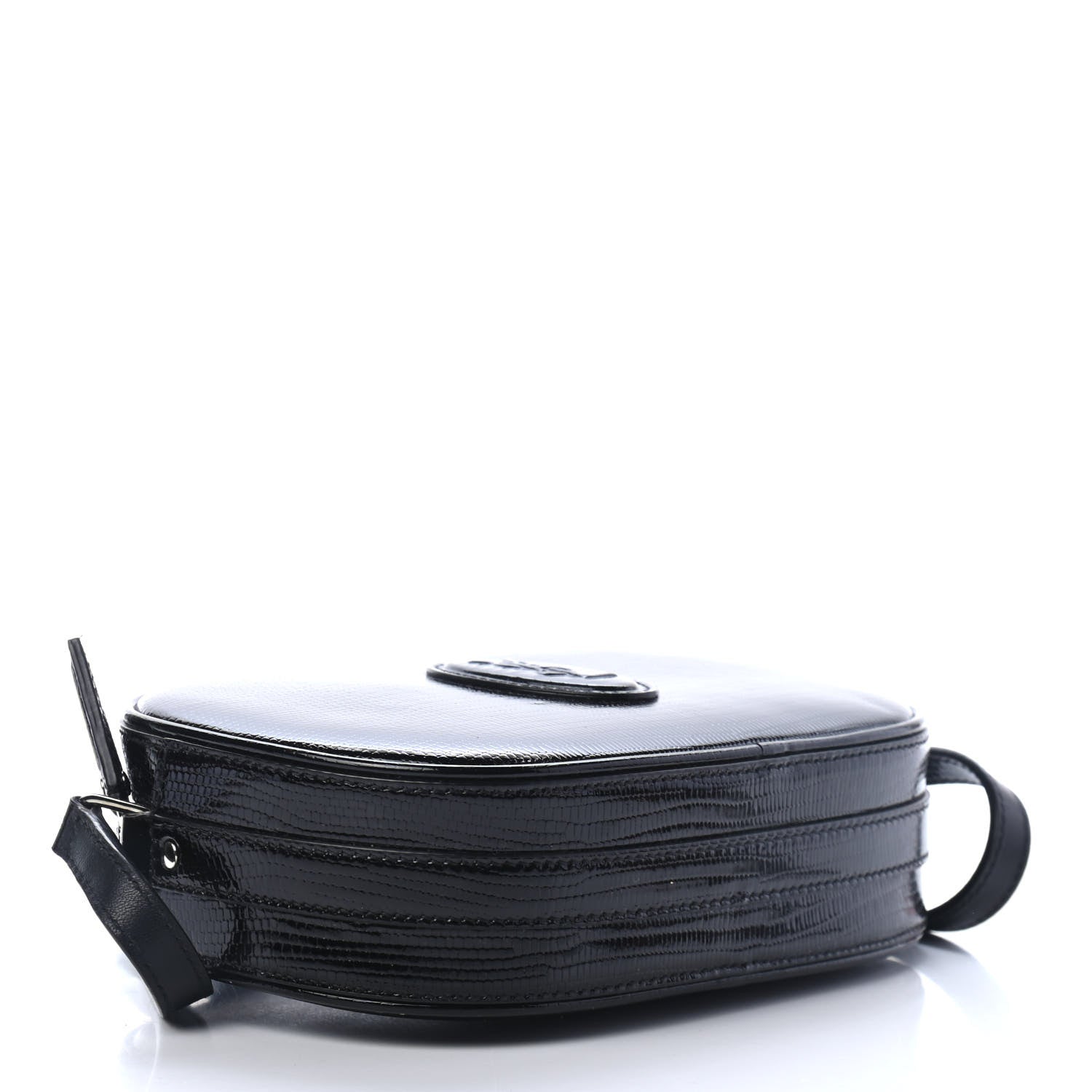 Saint Laurent Calfskin Lizard Embossed Le 61 Camera Bag Black 3 of 4