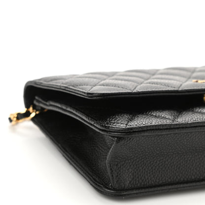 Chanel Caviar Quilted Wallet On Chain WOC Black 10 of 11