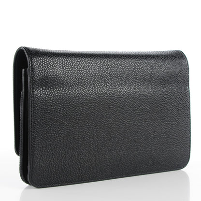Chanel Caviar Timeless CC Wallet On Chain WOC Black 3 of 9