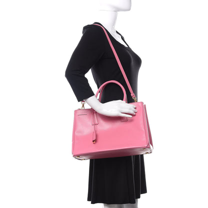Prada Saffiano Medium Galleria Double Zip Tote Geranio 2 of 12