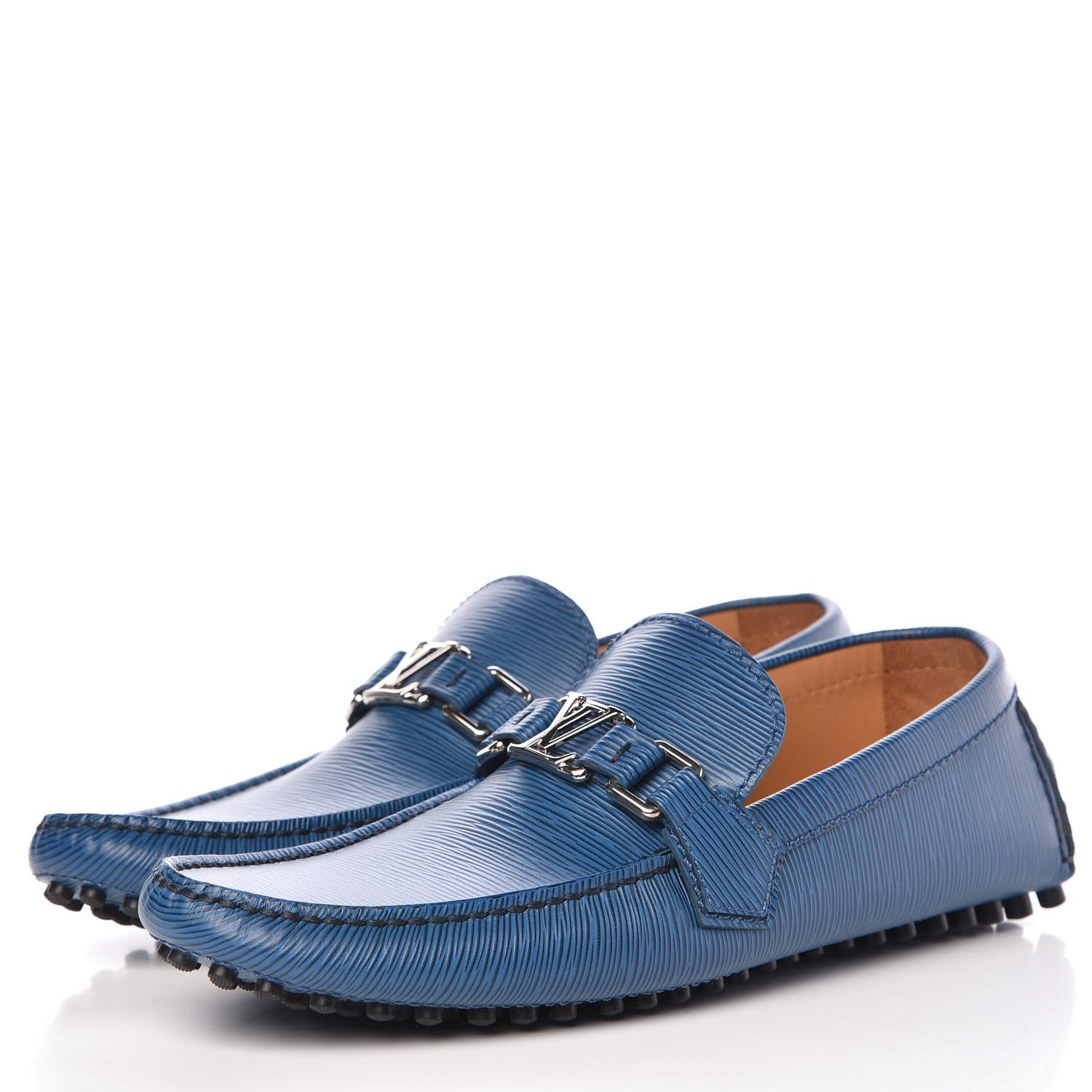 Louis Vuitton Epi Men's Hockenheim Moccasin Loafers 7.5 Cyan 3 of 9