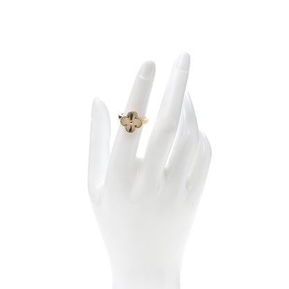 Van Cleef & Arpels 18K Rose Gold Guilloche Vintage Alhambra Ring 50 5.25 2 of 6