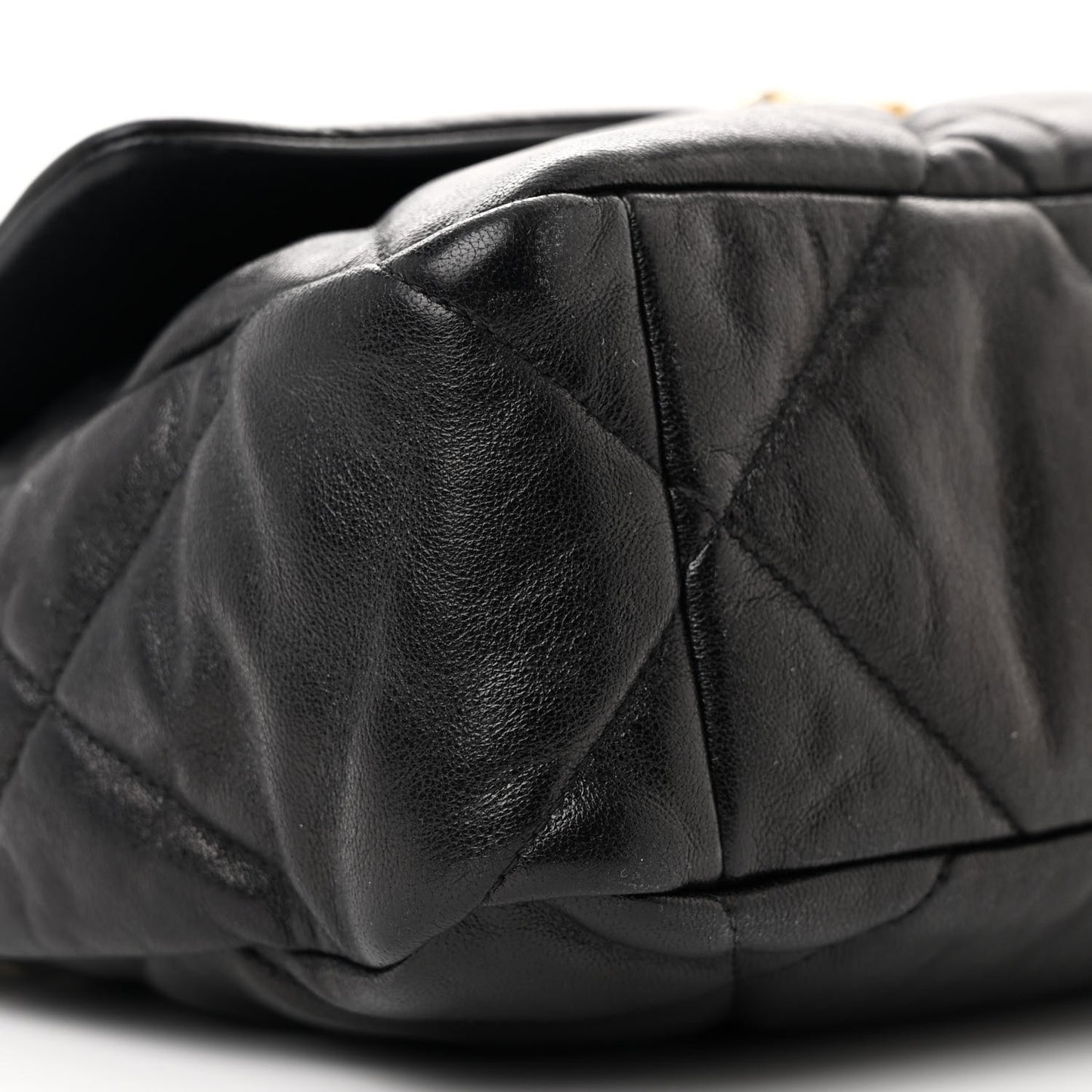 Goatskin Quilted Large Chanel 19 Flap Black