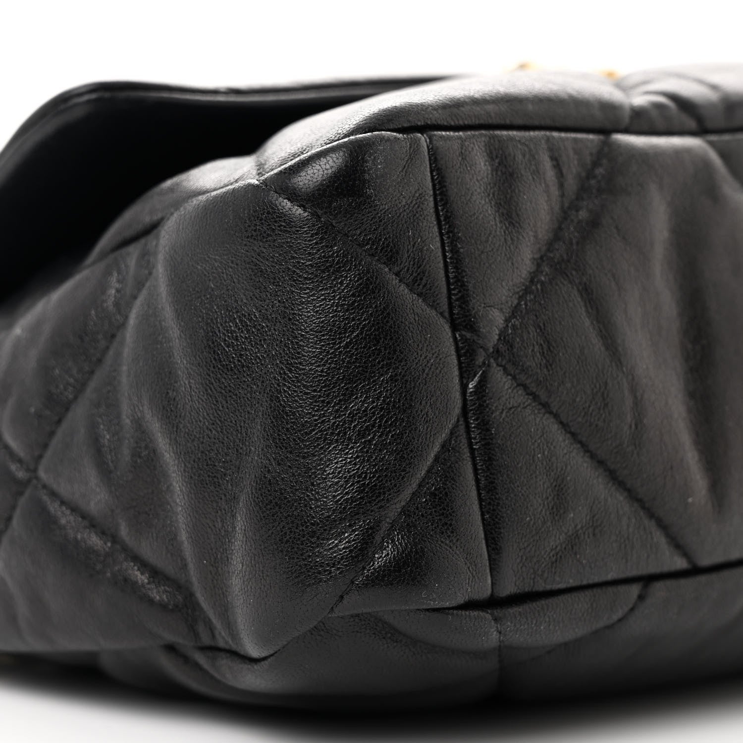 Chanel Goatskin Quilted Large Chanel 19 Flap Black 9 of 12