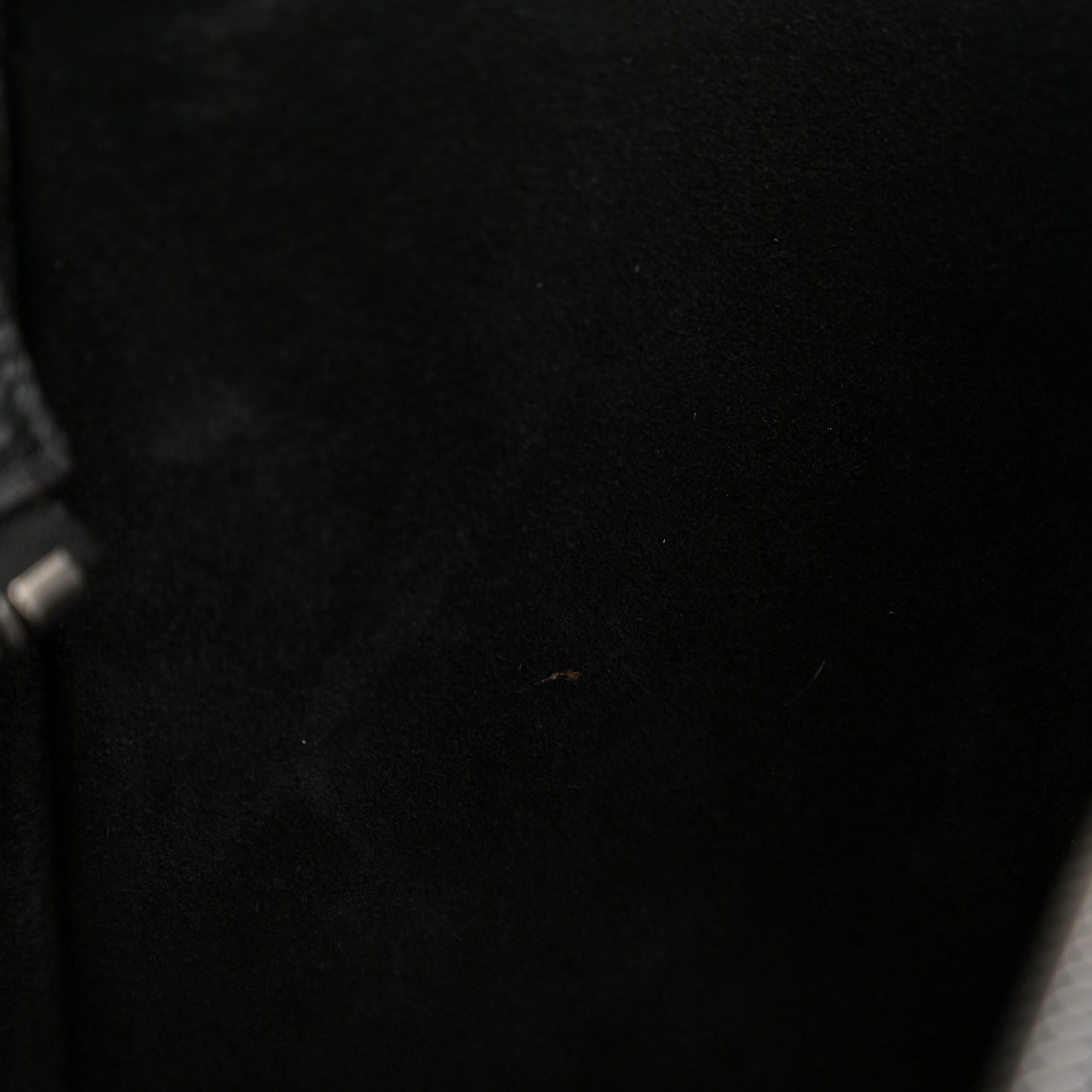 Drummed Calfskin Micro Luggage Black