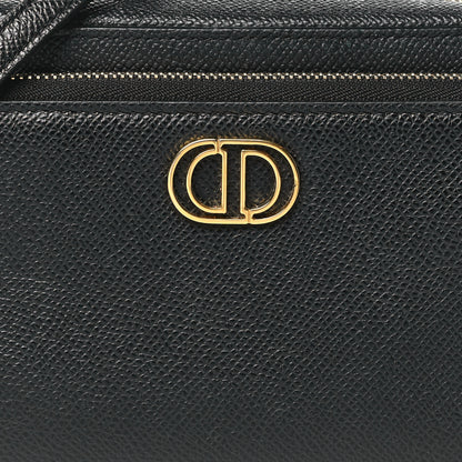 Christian Dior Grained Calfskin Caro Double Pouch Black 8 of 11