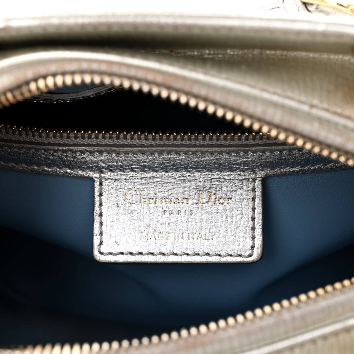 Christian Dior Metallic Calfskin Embroidered Lady Dior Silver Multicolor 6 of 20