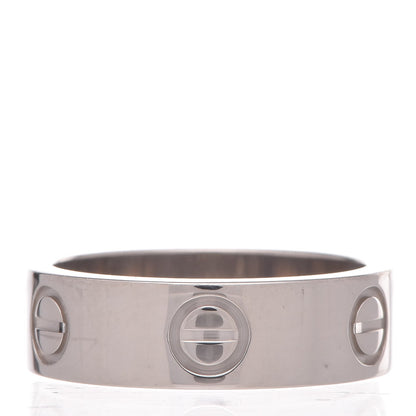 Cartier 18K White Gold 5.5mm LOVE Ring 50 5.25 3 of 6