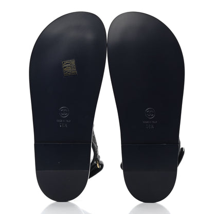 Chanel Denim Quilted Dad Sandals 38.5 Grey 5 of 9