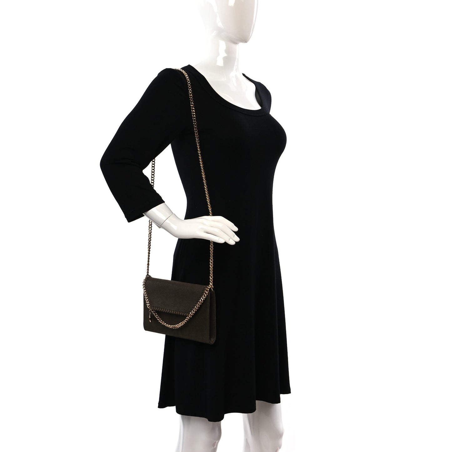 Shaggy Deer Mini Falabella Crossbody Bag Brown