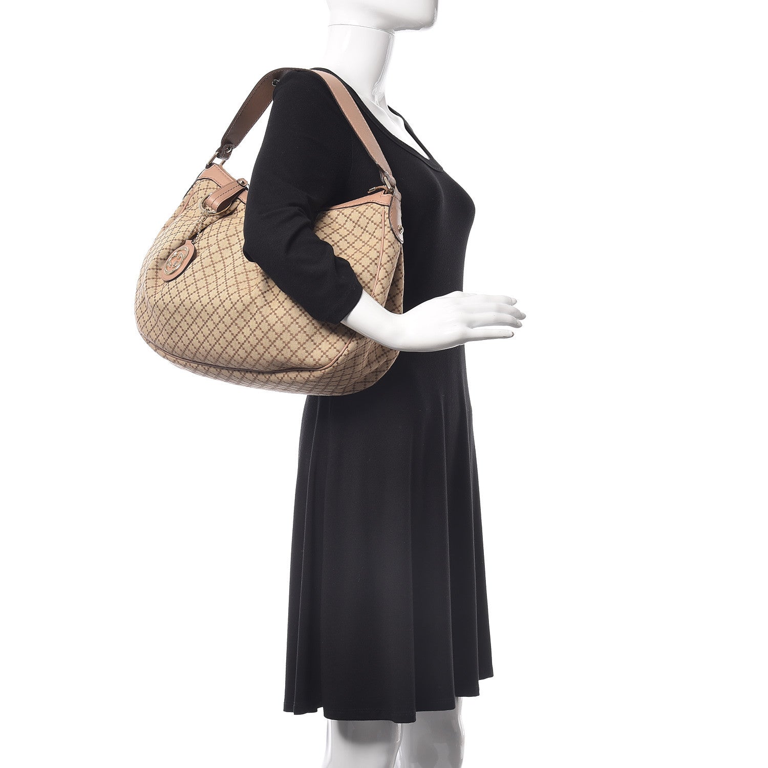 Gucci Diamante Medium Sukey Hobo Beige 2 of 10