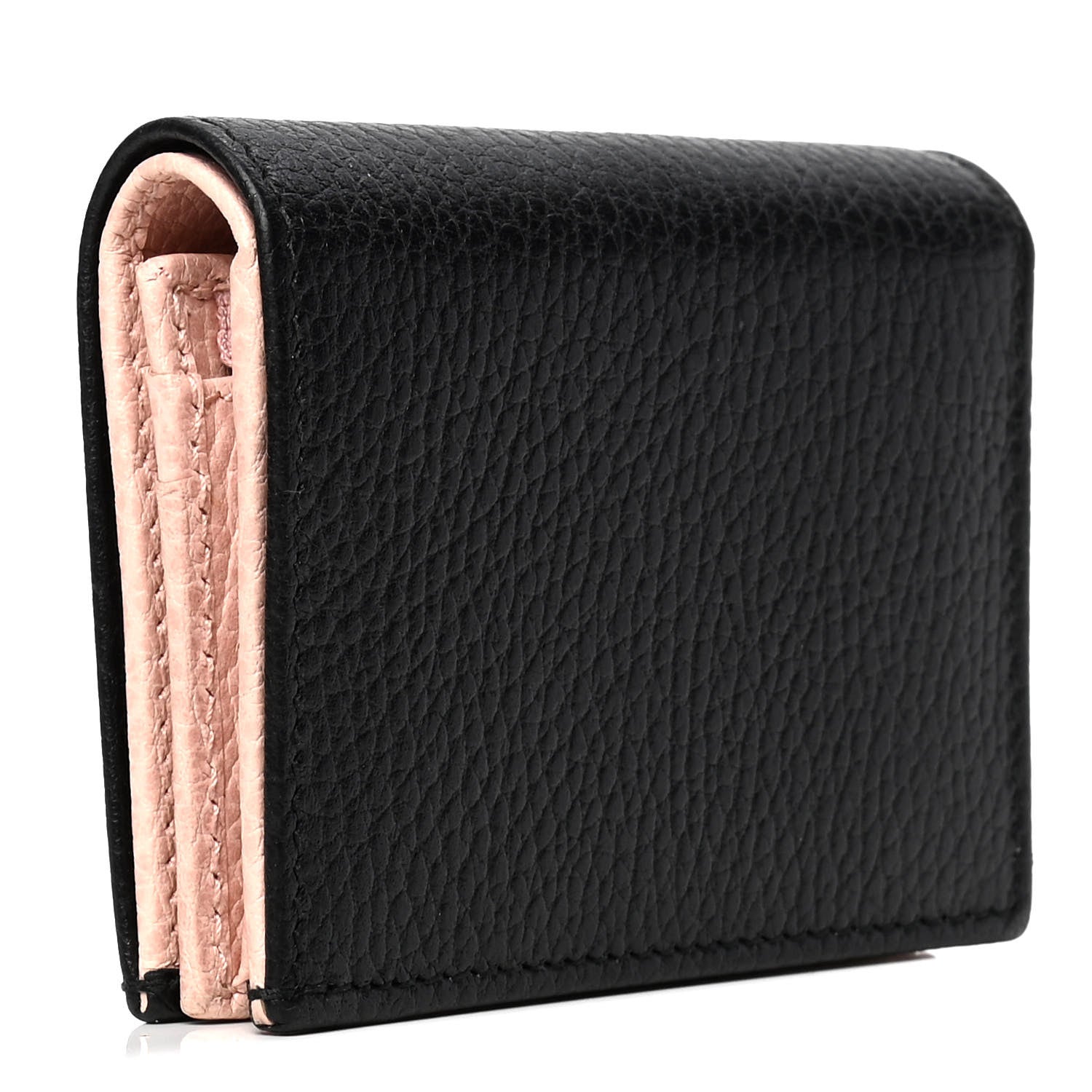 Gucci Calfskin GG Marmont Bow Card Case Black 2 of 6